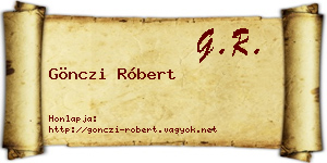 Gönczi Róbert névjegykártya